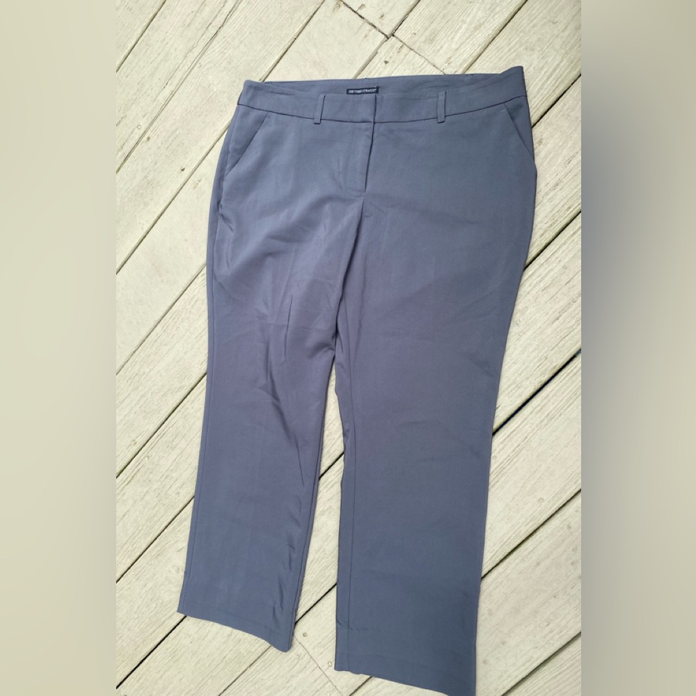 The Toriie Straight - Woman’s gray high rise crop pants, Size:  16